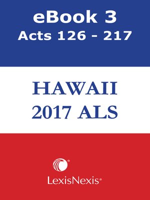 cover image of Hawaii Advance Legislative Service